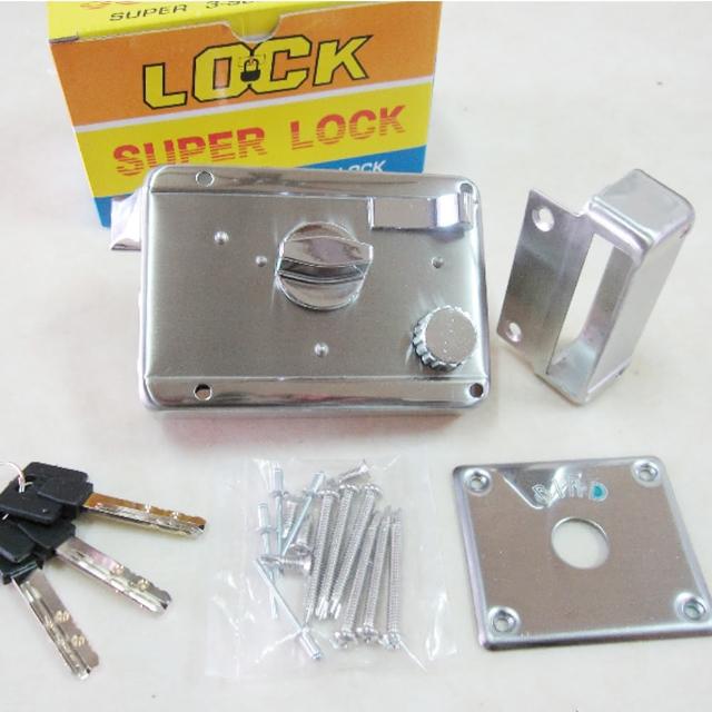 LI003 BIRD 三段鎖白鐵不鏽鋼材質單開銅製鎖心不銹鋼三段鎖 LI003 BIRD 三段鎖白鐵不鏽鋼材質單開銅製鎖心不銹鋼三段鎖