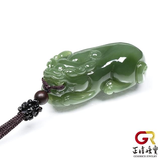 正佳珠寶】和田碧玉頂級老礦貔貅48.8g吊墜- momo購物網- 好評