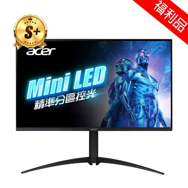Acer 宏碁】S+ 福利品XV275K P3 電競螢幕(27型/4K/160Hz/1ms/IPS Acer 宏碁】S+ 福利品XV275K P3 電競螢幕(27型/4K/160Hz/1ms/IPS