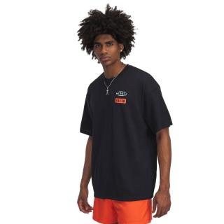 Under Armour Hwt Hoops Courtside Maglietta Uomo – Manica Corta, Nero, Tessuto Pesante