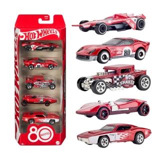 【Hot Wheels 風火輪】美泰兒80週年5入組(小汽車/合金車)