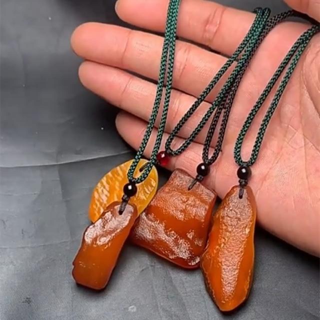 【お客様注文品】文玩 原矿琥珀蜜蜡 緑松石 ブレスレット 琥珀ブレスレット - 久慈琥珀オンラインショップ