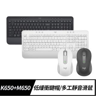 Logitech 羅技 鍵鼠組 K650無線鍵盤+M650多工靜音無線滑鼠-石墨灰組
