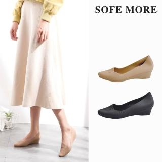 【SOFE MORE】防水坡跟雨鞋 防滑懶人鞋 女套腳短筒包鞋 窄版防水包頭鞋 防潑水娃娃鞋(防水鞋)