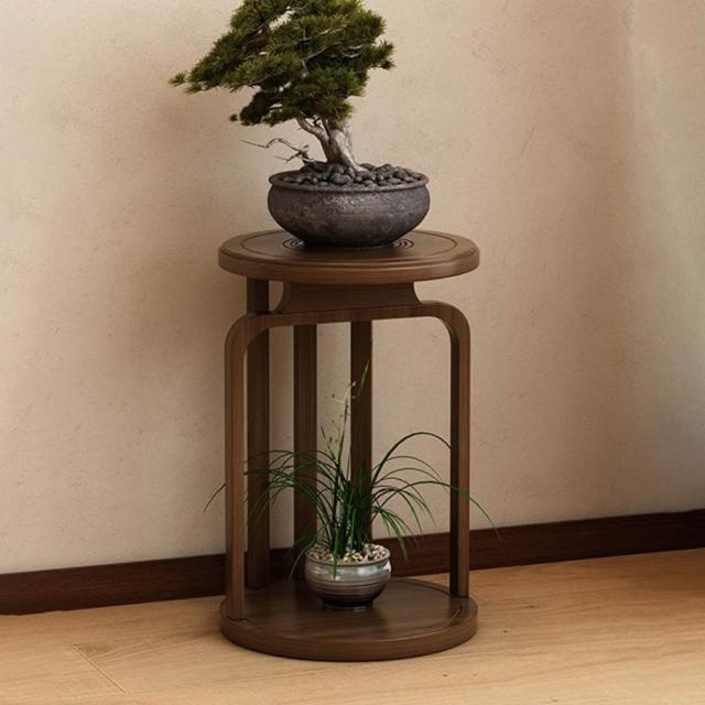 中国 架台③ （巻台／飾台／花台／清代／盆栽台／中国古玩） HappyLife楠竹復古中式花台85公分高Y12389 | 長30-59cm | Yahoo購物中心