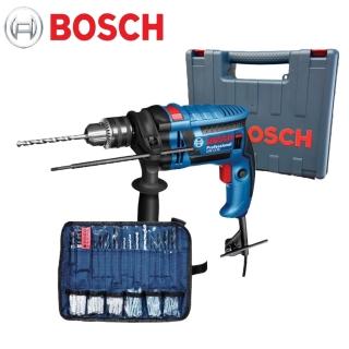 【BOSCH 博世】四分震動電鑽附100件配件組(GSB 13RE-VP)