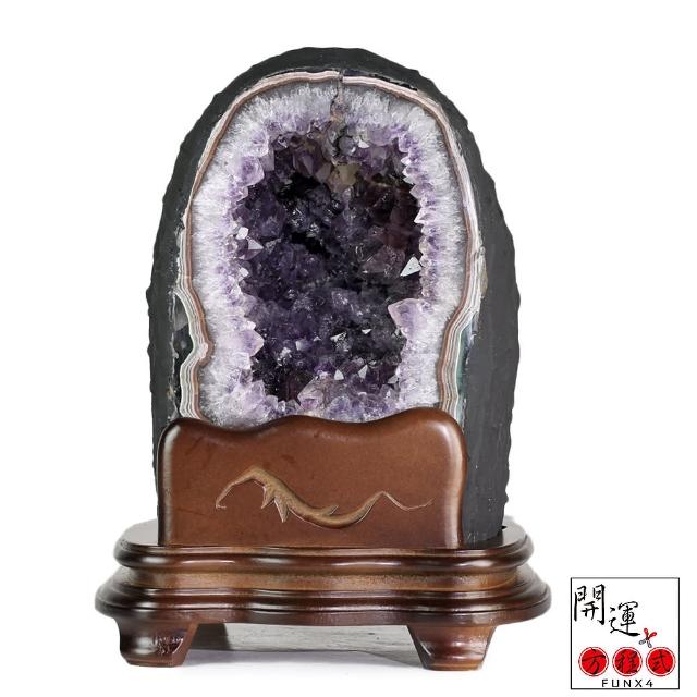 開運方程式】稀有千層瑪瑙邊紫水晶洞AGU432(紫晶洞4.66kg靠山立洞貴氣