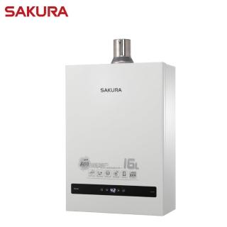 【SAKURA 櫻花】16L 四季溫智能恆溫強制排氣熱水器 DH-1638F 含基本安裝(與1635F/1637F同款) LPG/NG1