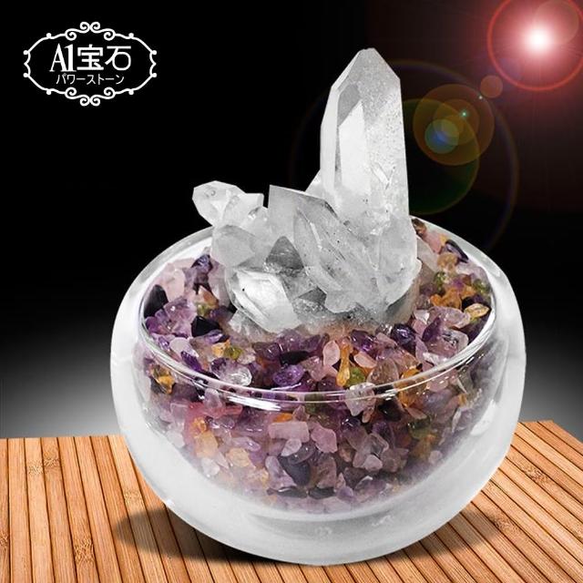 A1寶石】招財轉運白水晶簇-五行水晶聚寶盆- momo購物網- 好評推薦-2026