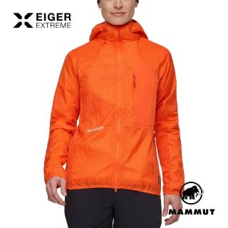 【Mammut 長毛象】Eiger Nordwand Advanced WB Jkt W 極限艾格極輕防風連帽外套 艾格橘 女款 #1012-00940