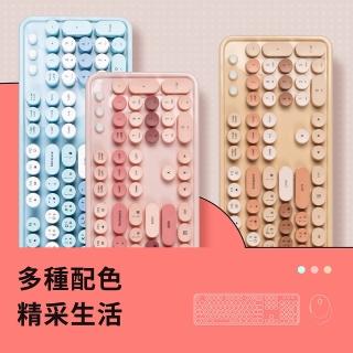 【PC Park】D300 復古打字機設計 無線鍵鼠組 多色任選 D600(無線 鍵盤滑鼠組合)
