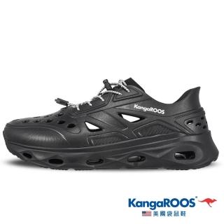 【KangaROOS】洞洞鞋 男鞋 超輕量運動鞋 水陸兩用 HYPER CLOG 黑 KM61650