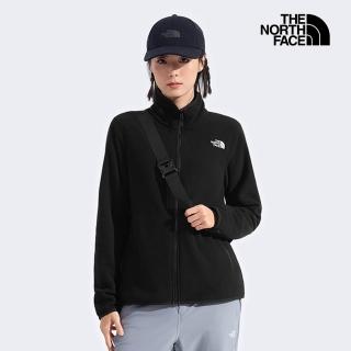 【The North Face】北面女款黑色舒適保暖抓絨外套|8FJUJK3