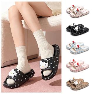 【HELLO KITTY】大頭像可愛活潑花紋EVA輕量舒適柔軟厚底防滑防水室內外休閒涼拖鞋-五款可選(三麗鷗)