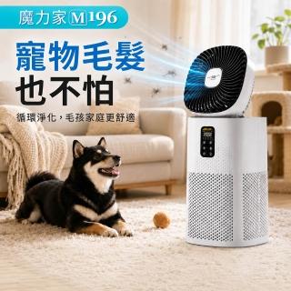 【MOLIJIA 魔力家】單機組-M196 智動UV抑菌風扇循環空氣清淨機/寵物空氣清淨機/循環扇/風扇(BY010096)