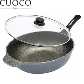 【CUOCO】鈦晶岩不沾鍋大寶鍋組34cm(韓國製造進口)