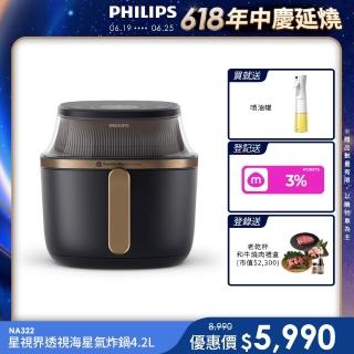 【Philips 飛利浦】星視界透視海星氣炸鍋4.2L_NA322/00